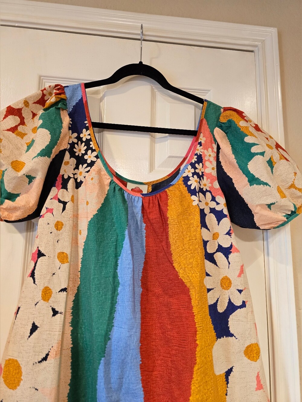 Farm Rio Super Fun Daisy Mini Dress Size Medium - Picture 4 of 10